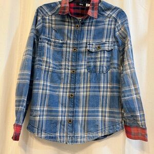 BDG Red and Blue Checkered Shirt